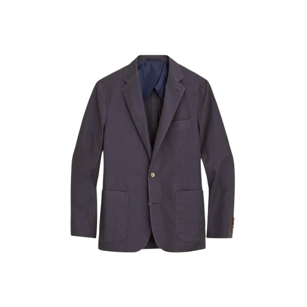 NWT JCREW Slim Fit Hemp Blazer Sport Coat Jacket Mens Medium Navy Blue BC612 NEW